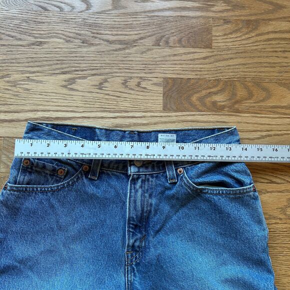 VINTAGE LEVIS 517 BOOT CUT LOW RISE DENIM JEANS SZ 7 JR - Picture 6 of 9